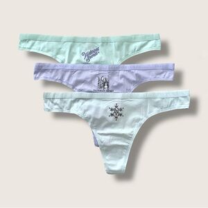 Victoria’s Secret 3pk Thong Panty Lot X-Large New